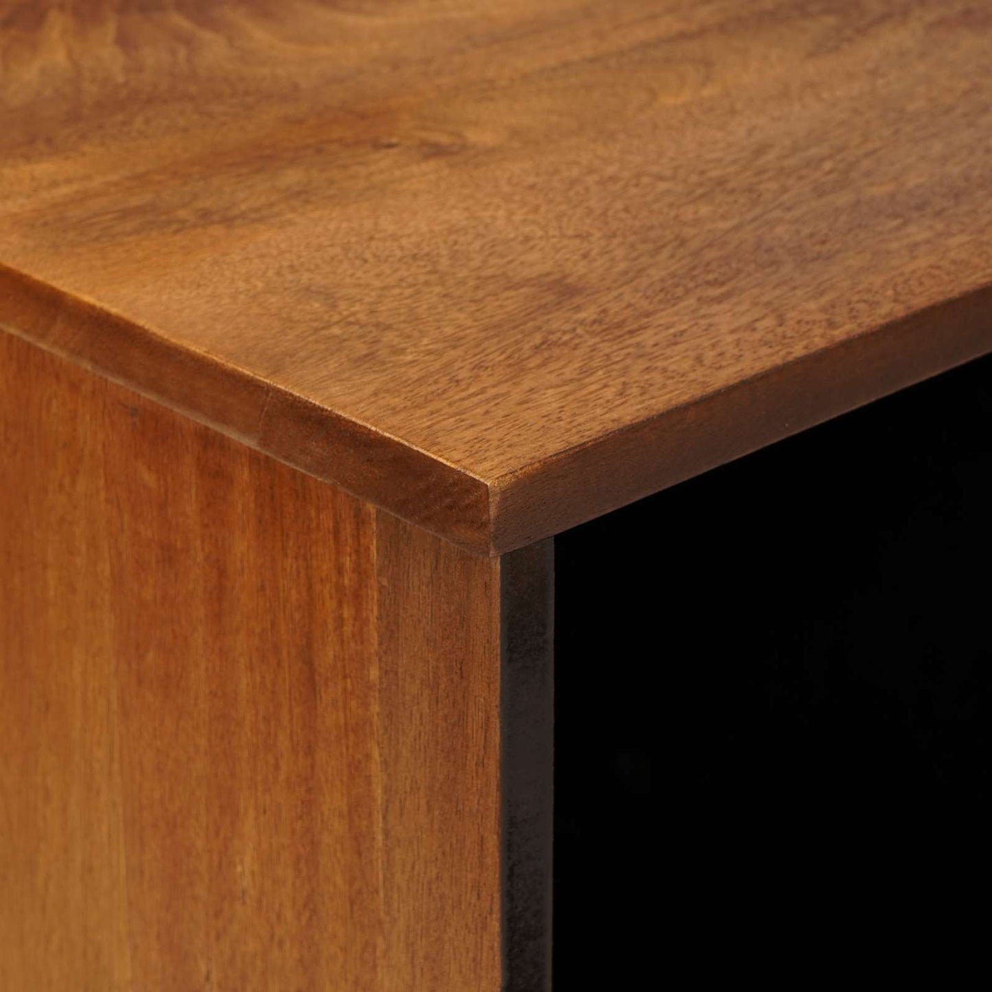 Sideboard with Storage Walnut 80 x 33 x 75 cm Solid Mango Wood
