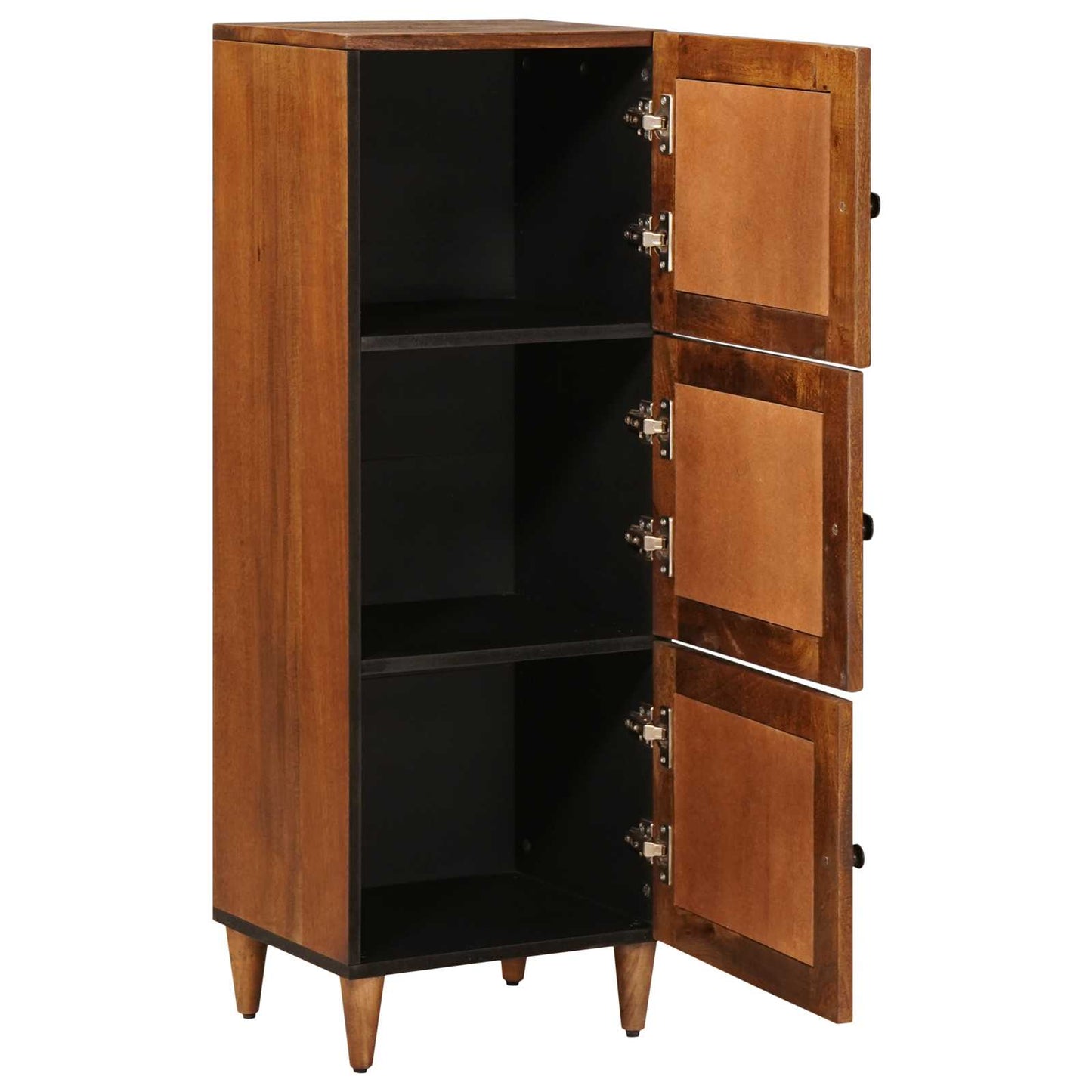 Highboard with Storage Walnut 40 x 33 x 110 cm Solid Mango Wood