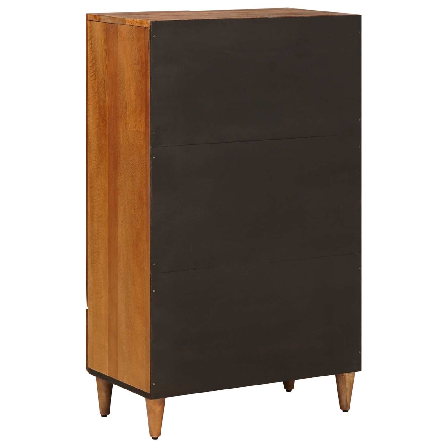 Highboard with Door Walnut 60 x 33.5 x 100 cm Solid Mango Wood