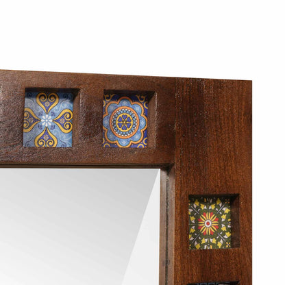 Bathroom Mirror Walnut 50 x 70 x 2.5 cm Solid Mango Wood