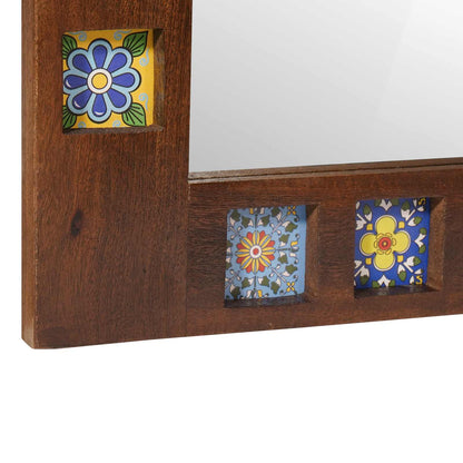 Bathroom Mirror Walnut 50 x 70 x 2.5 cm Solid Mango Wood
