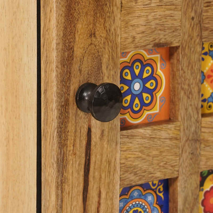 Bedside Cabinet Natural 40 x 33.5 x 46 cm Solid Mango Wood