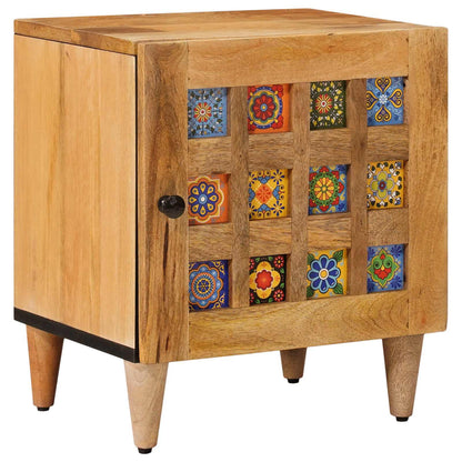 Bedside Cabinet Natural 40 x 33.5 x 46 cm Solid Mango Wood