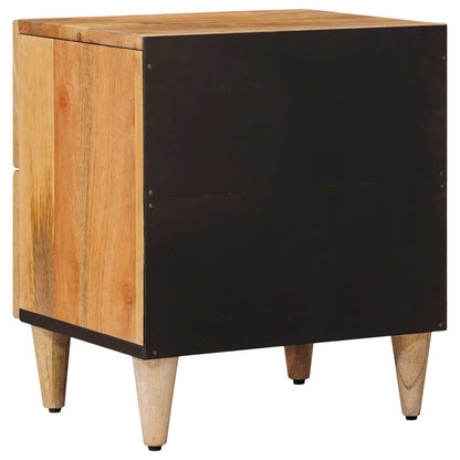 Bedside Cabinet 2 pcs Natural 40 x 33 x 46 cm Solid Mango Wood