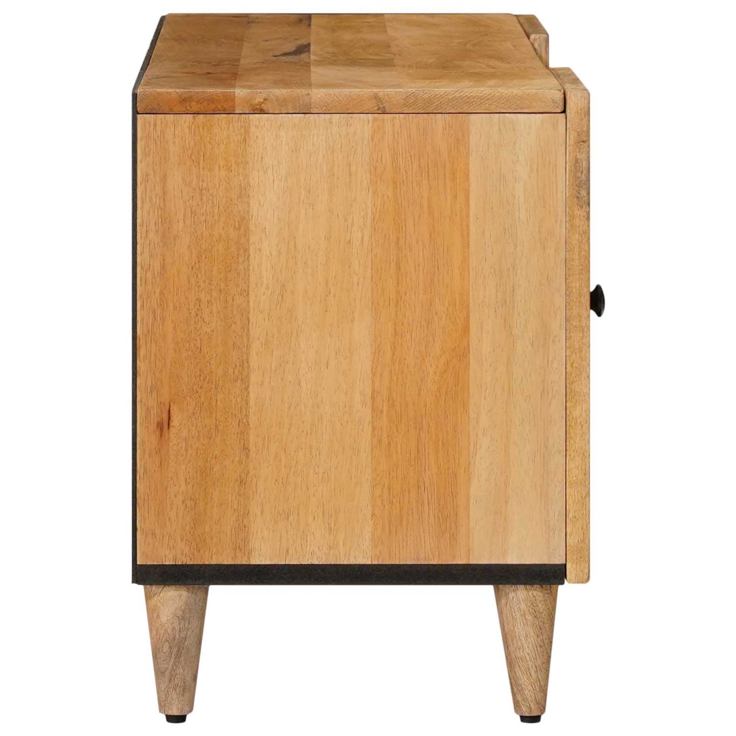 TV Cabinet with Shelf Natural 105 x 33 x 46 cm Solid Mango Wood