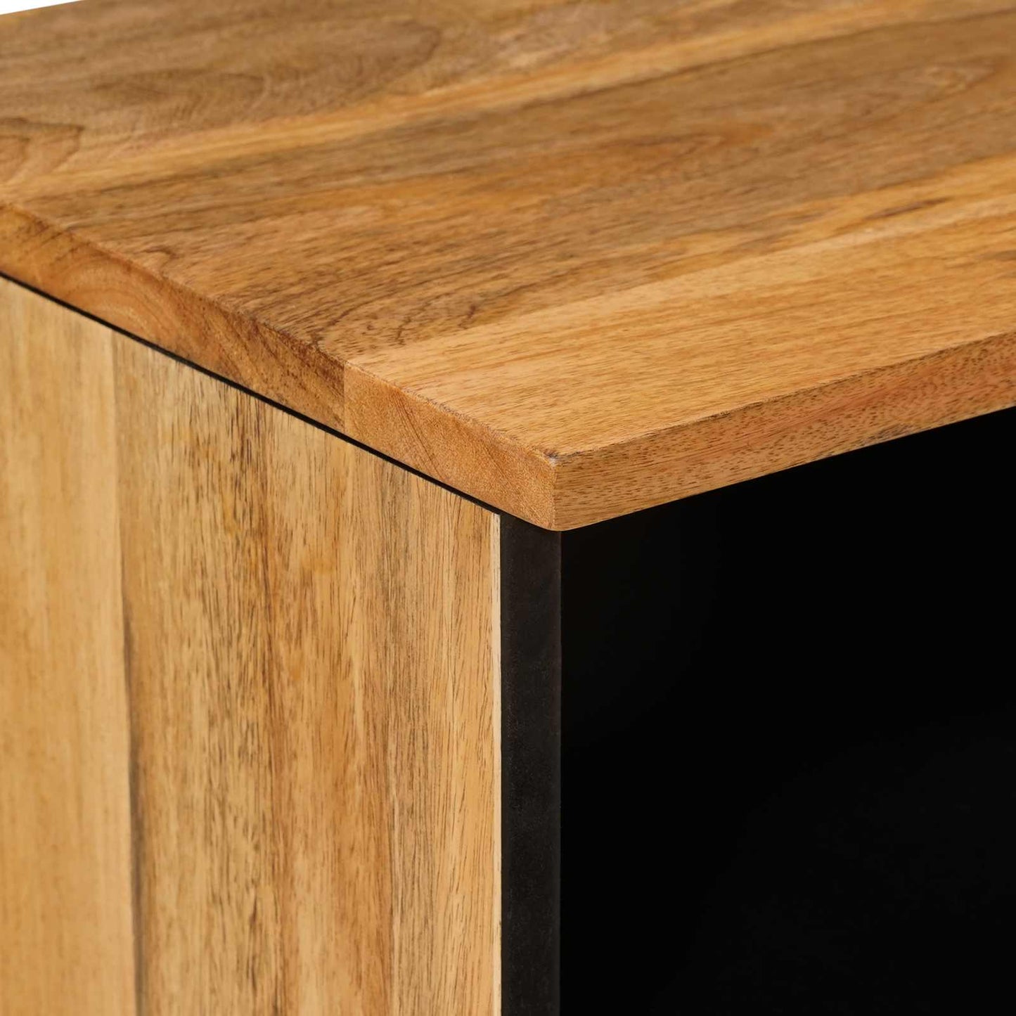 TV Cabinet with Drawer Natural 70 x 33 x 46 cm Solid Mango Wood