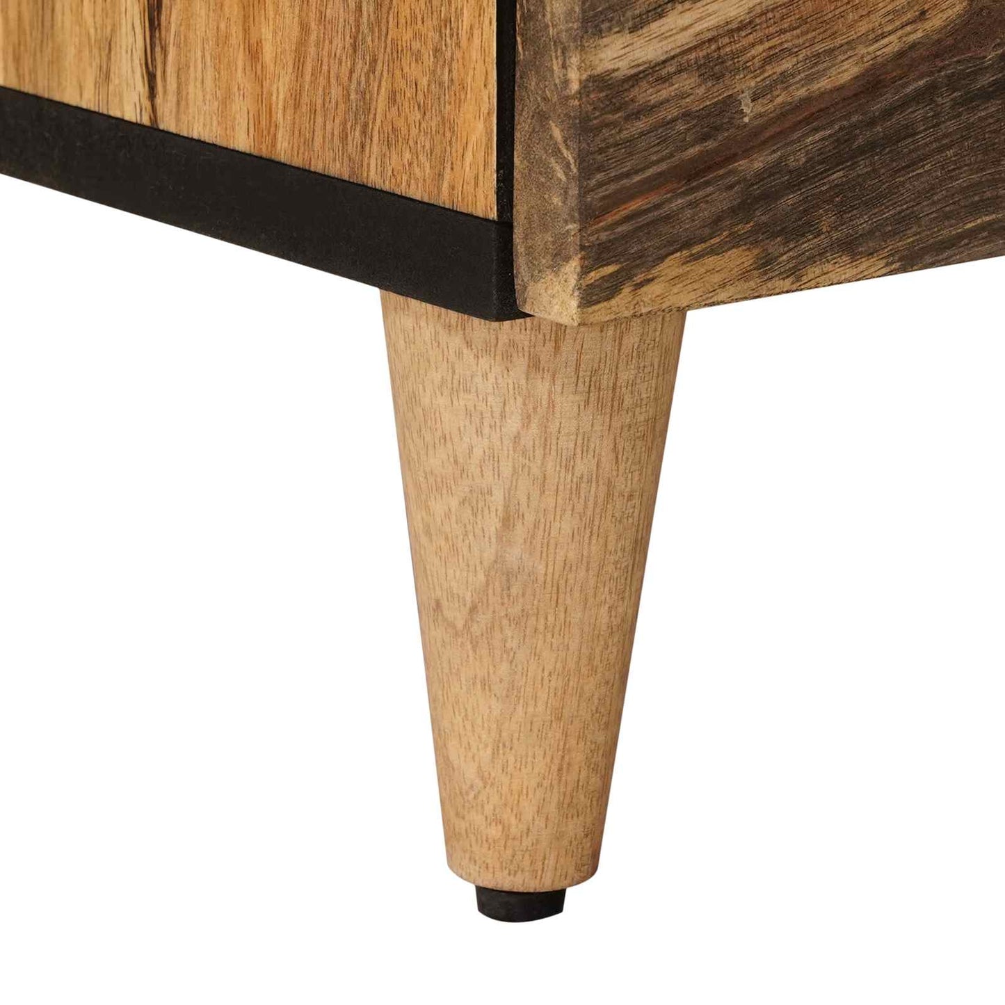 TV Cabinet with Drawer Natural 70 x 33 x 46 cm Solid Mango Wood