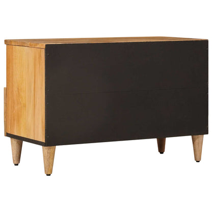 TV Cabinet with Drawer Natural 70 x 33 x 46 cm Solid Mango Wood