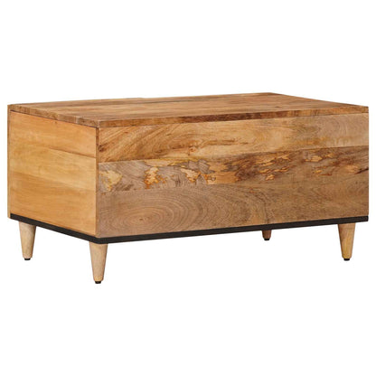 Coffee Table Natural 80 x 50 x 40 cm Solid Mango Wood