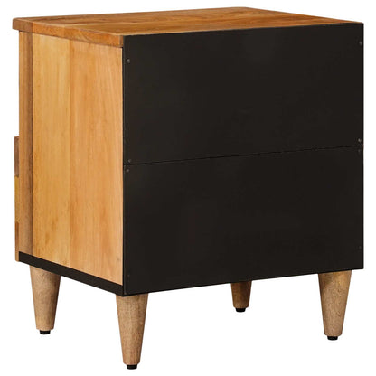 Bedside Cabinet 2 pcs Natural 40 x 33 x 46 cm Solid Mango Wood