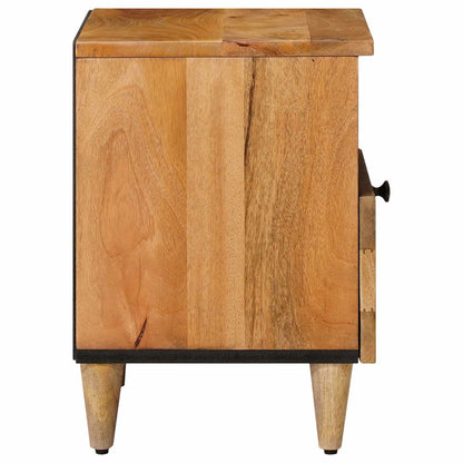 Bedside Cabinet 2 pcs Natural 40 x 33 x 46 cm Solid Mango Wood