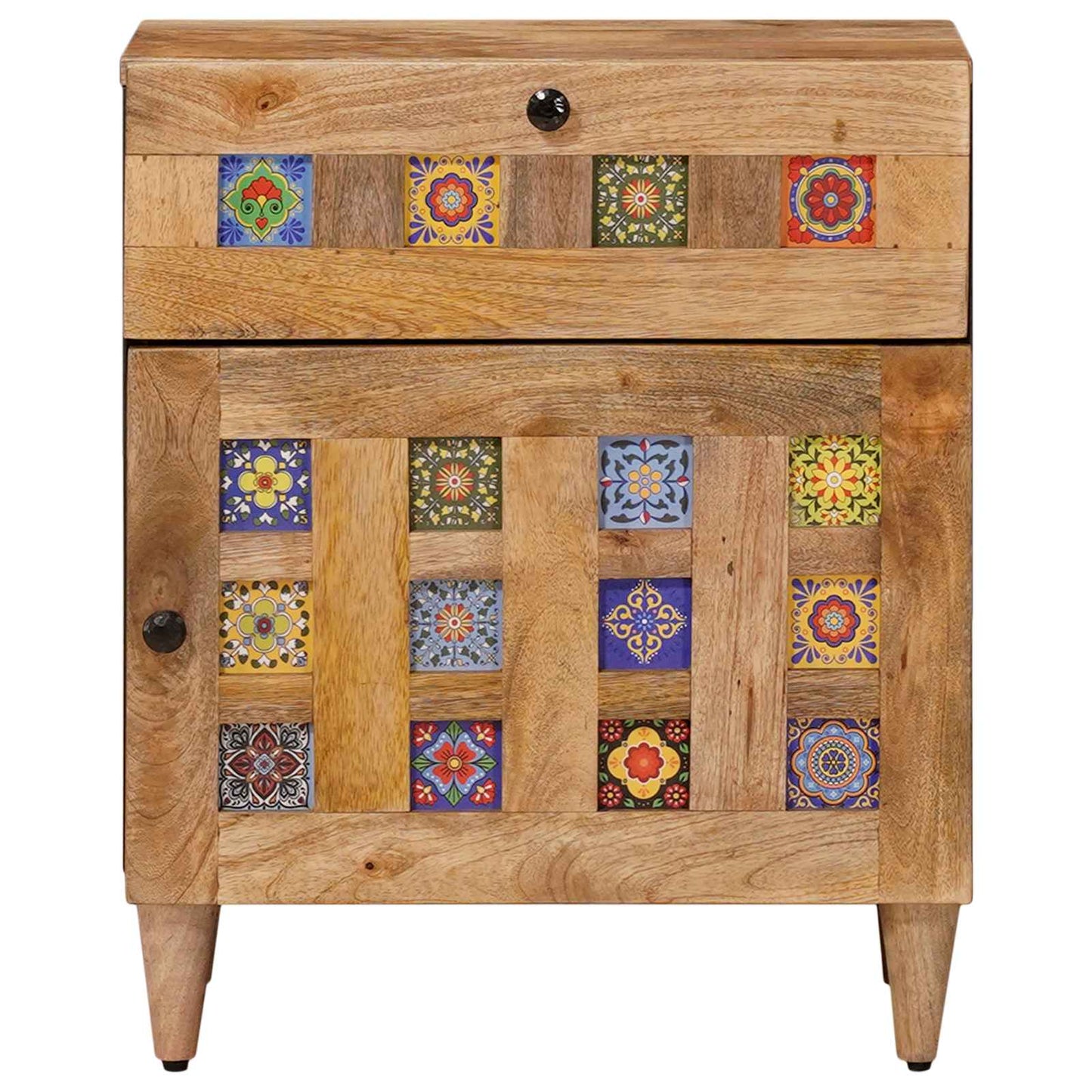 Bedside Cabinet Natural 50 x 33 x 60 cm Solid Mango Wood