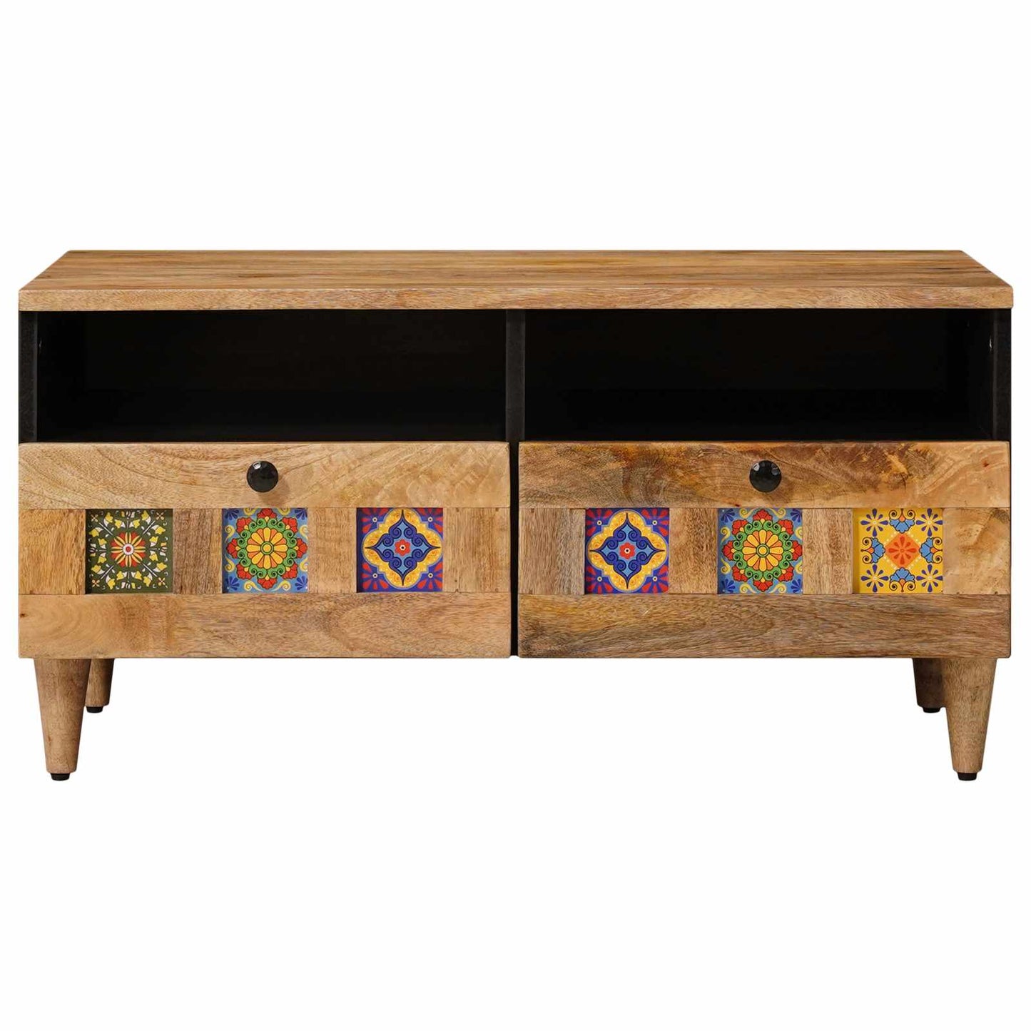 Coffee Table Natural 80 x 54 x 40 cm Solid Mango Wood