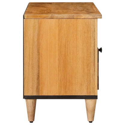 TV Cabinet with Shelf Natural 100 x 33 x 46 cm Solid Mango Wood