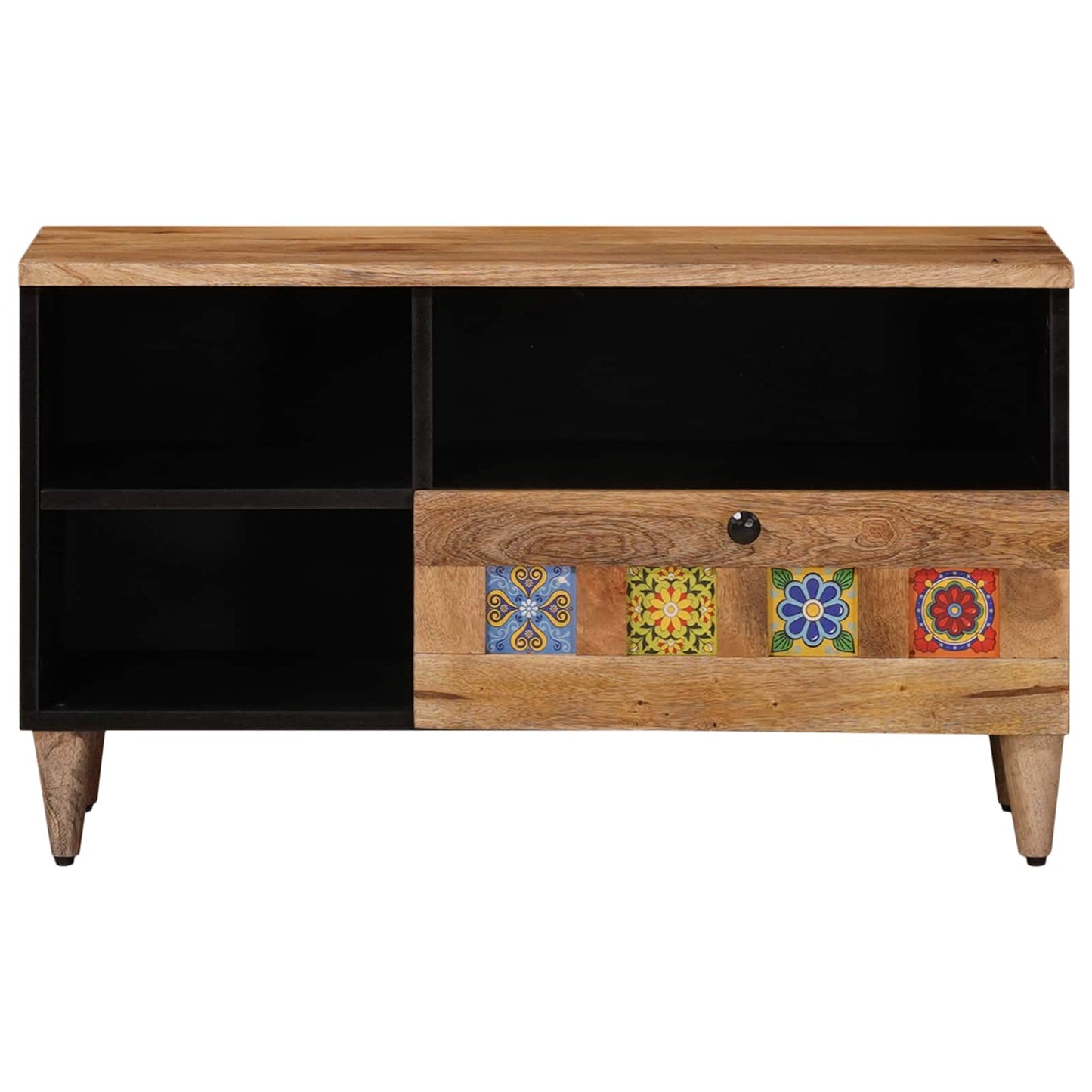 TV Cabinet Natural 80 x 33.5 x 46 cm Solid Mango Wood