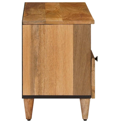 TV Cabinet with Shelf Natural 100 x 33 x 46 cm Solid Mango Wood