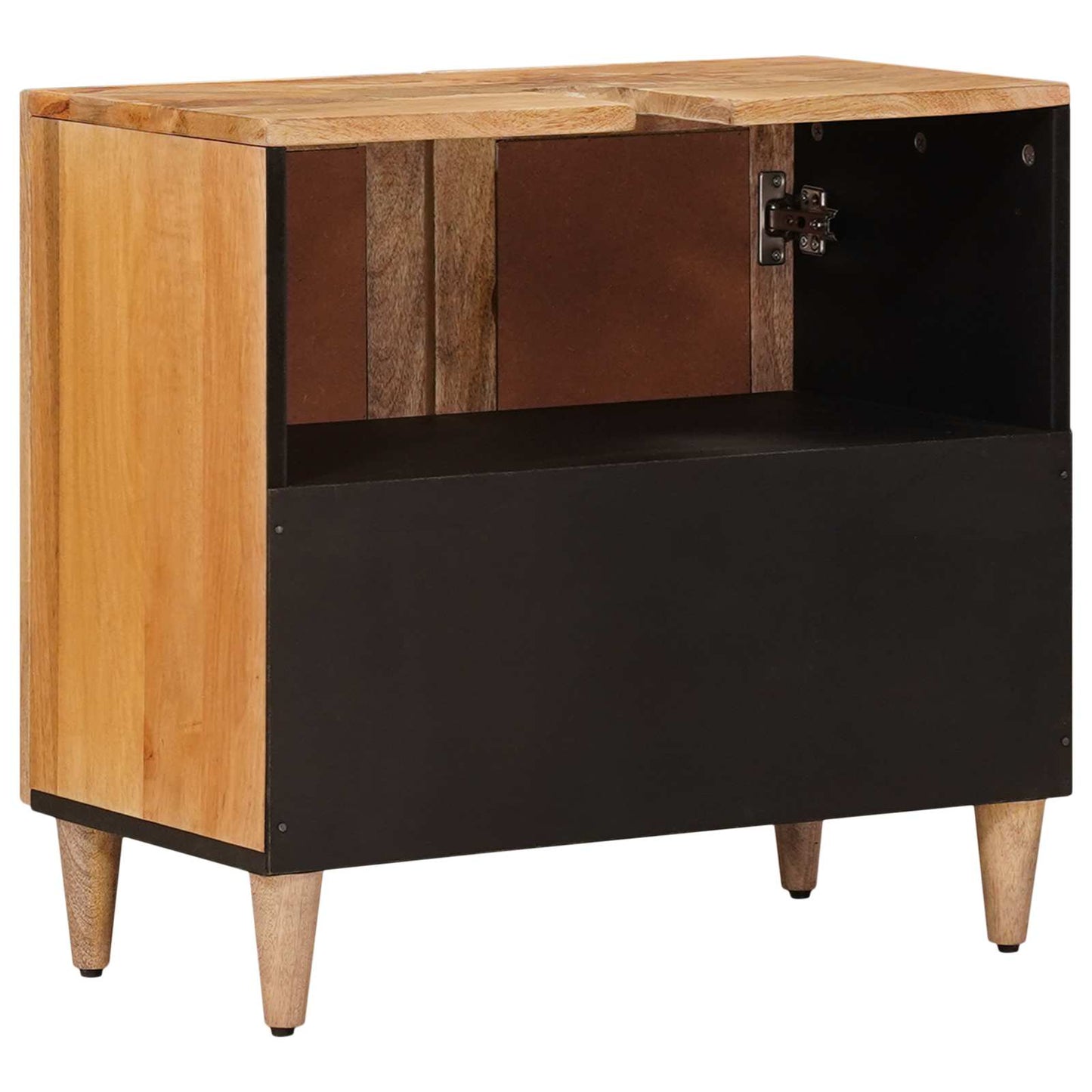 Bathroom Sink Cabinet Natural 62 x 33 x 58 cm Solid Mango Wood