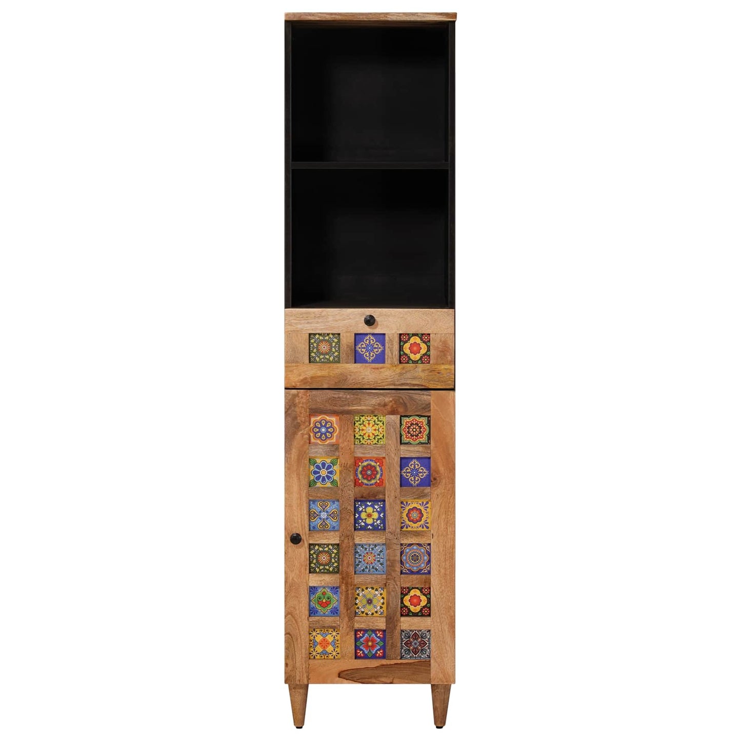 Bathroom Cabinet Natural 38 x 33 x 160 cm Solid Mango Wood