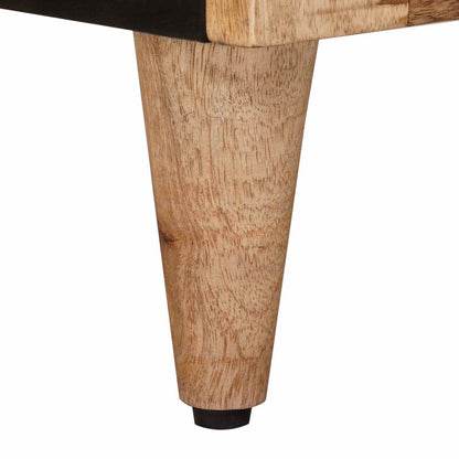 Sideboard with Door Natural 80 x 33.5 x 75 cm Solid Mango Wood