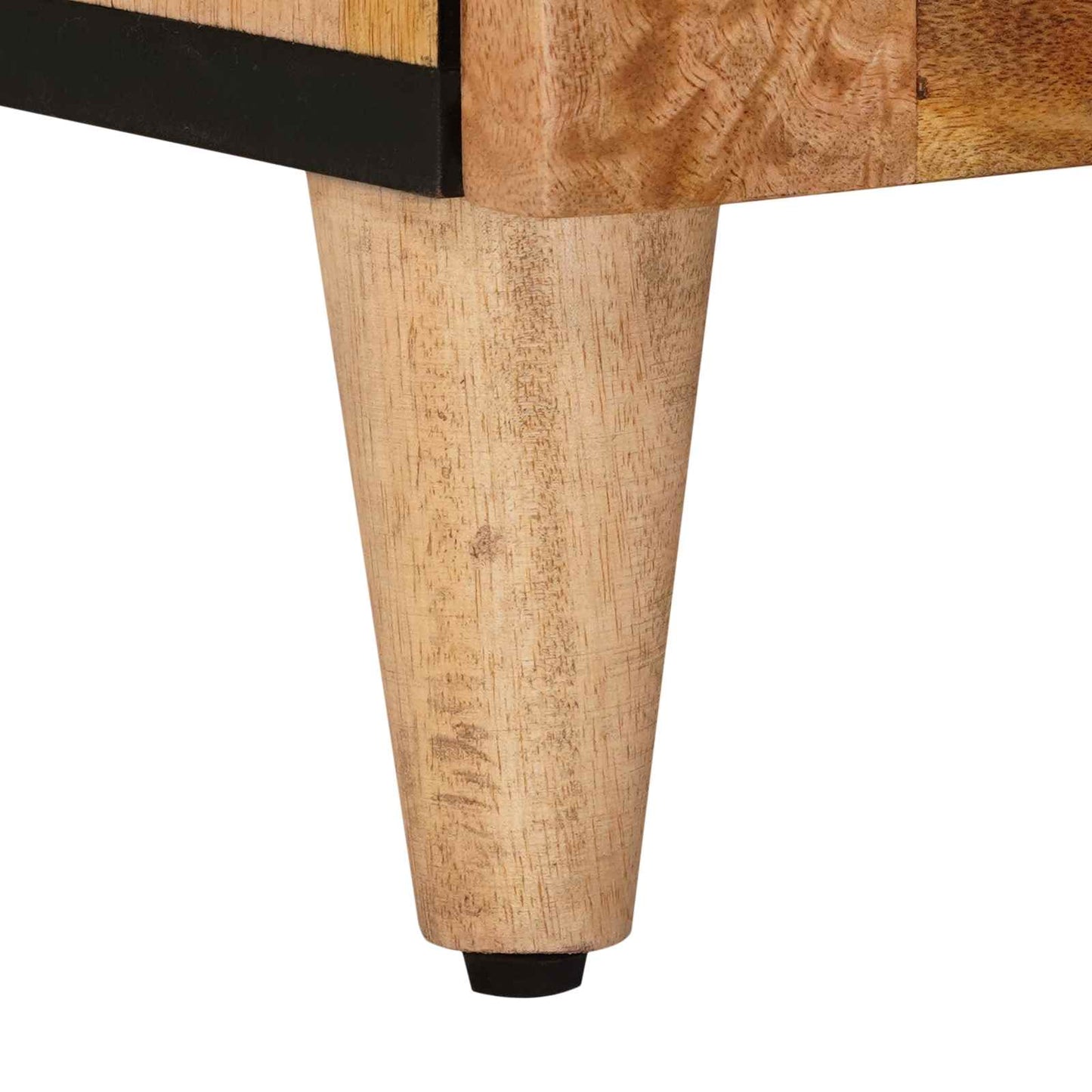 Sideboard with Shelf Natural 90 x 33.5 x 75 cm Solid Mango Wood