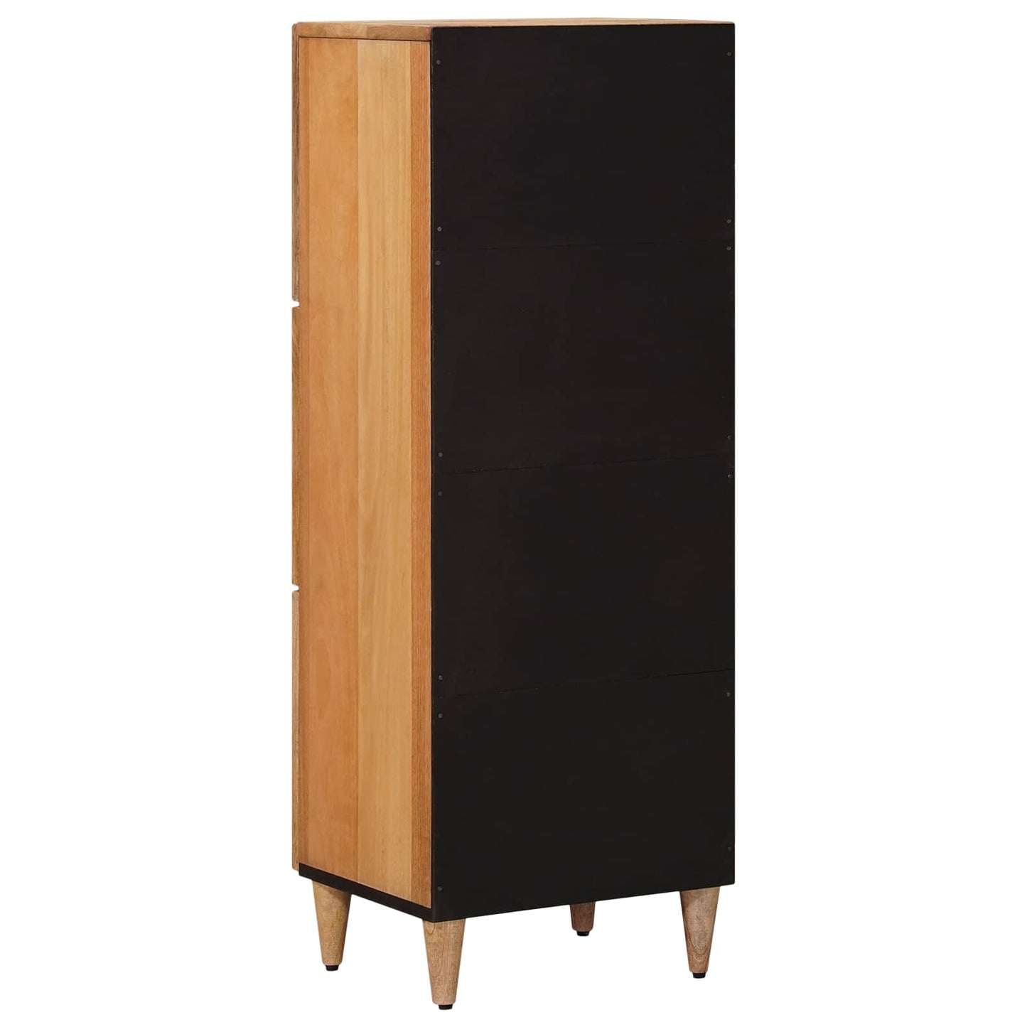Highboard with Door Natural 40 x 33 x 110 cm Solid Mango Wood
