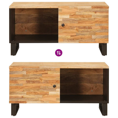 Coffee Table Brown 80 x 50 x 40 cm Solid Mango Wood