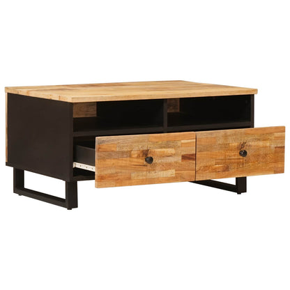 Coffee Table with Drawer Brown 80 x 54 x 40 cm Solid Mango Wood