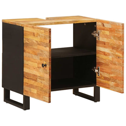 Bathroom Sink Cabinet Natural 62 x 33 x 58 cm Solid Mango Wood