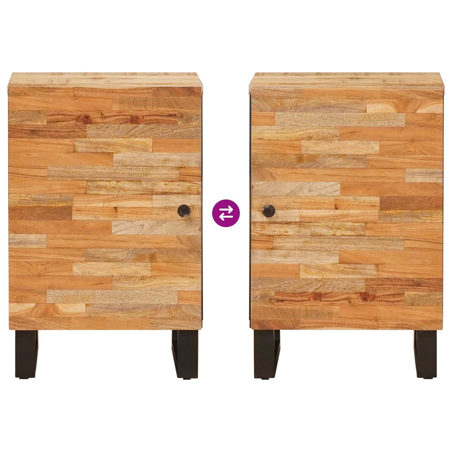 Bathroom Cabinet Natural 38 x 33 x 58 cm Solid Mango Wood
