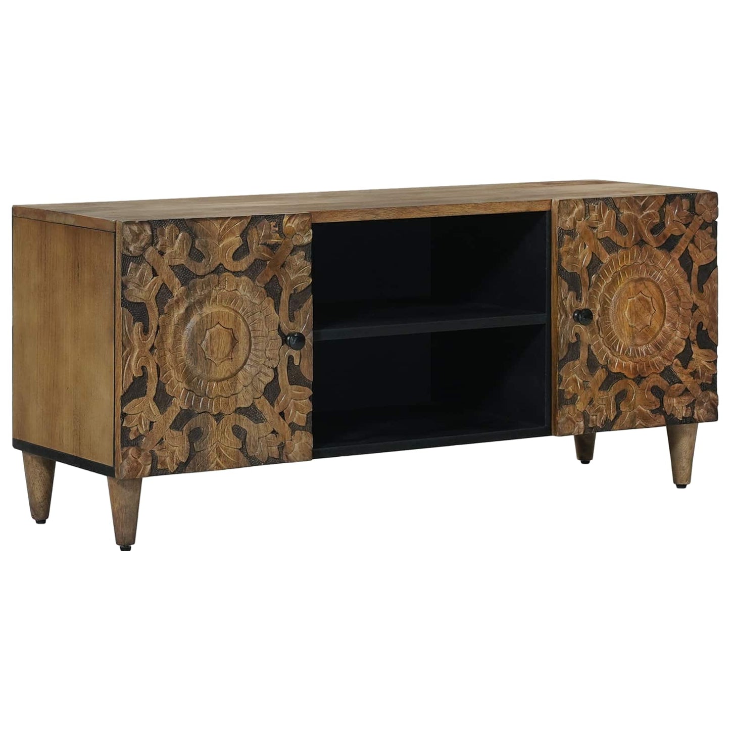 TV Cabinet Brown 105 x 33.5 x 46 cm Solid Mango Wood