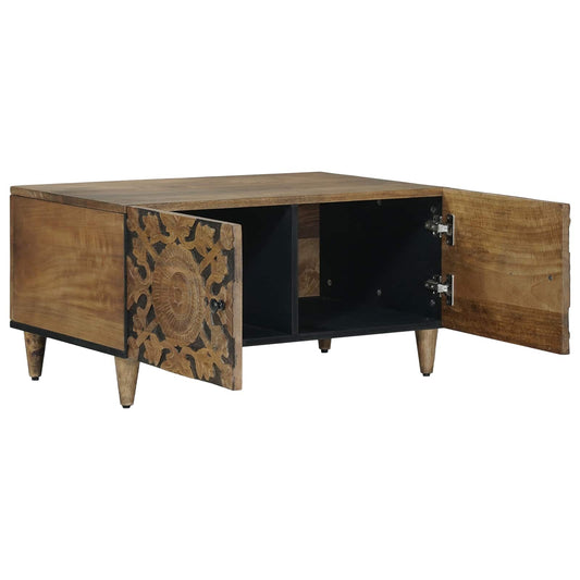 Coffee Table Brown 80 x 50 x 40 cm Solid Mango Wood