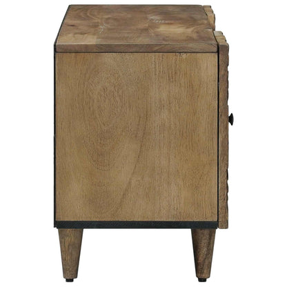 TV Cabinet with Door Brown 105 x 33.5 x 46 cm Solid Mango Wood