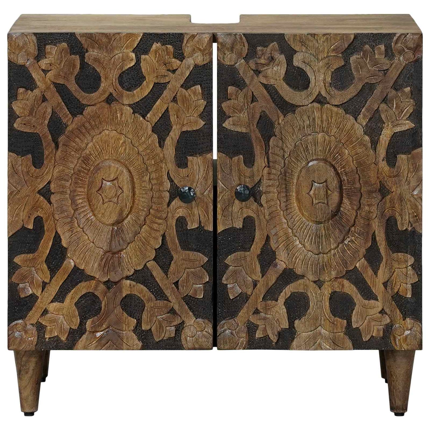 Bathroom Sink Cabinet Brown 62 x 33 x 58 cm Solid Mango Wood