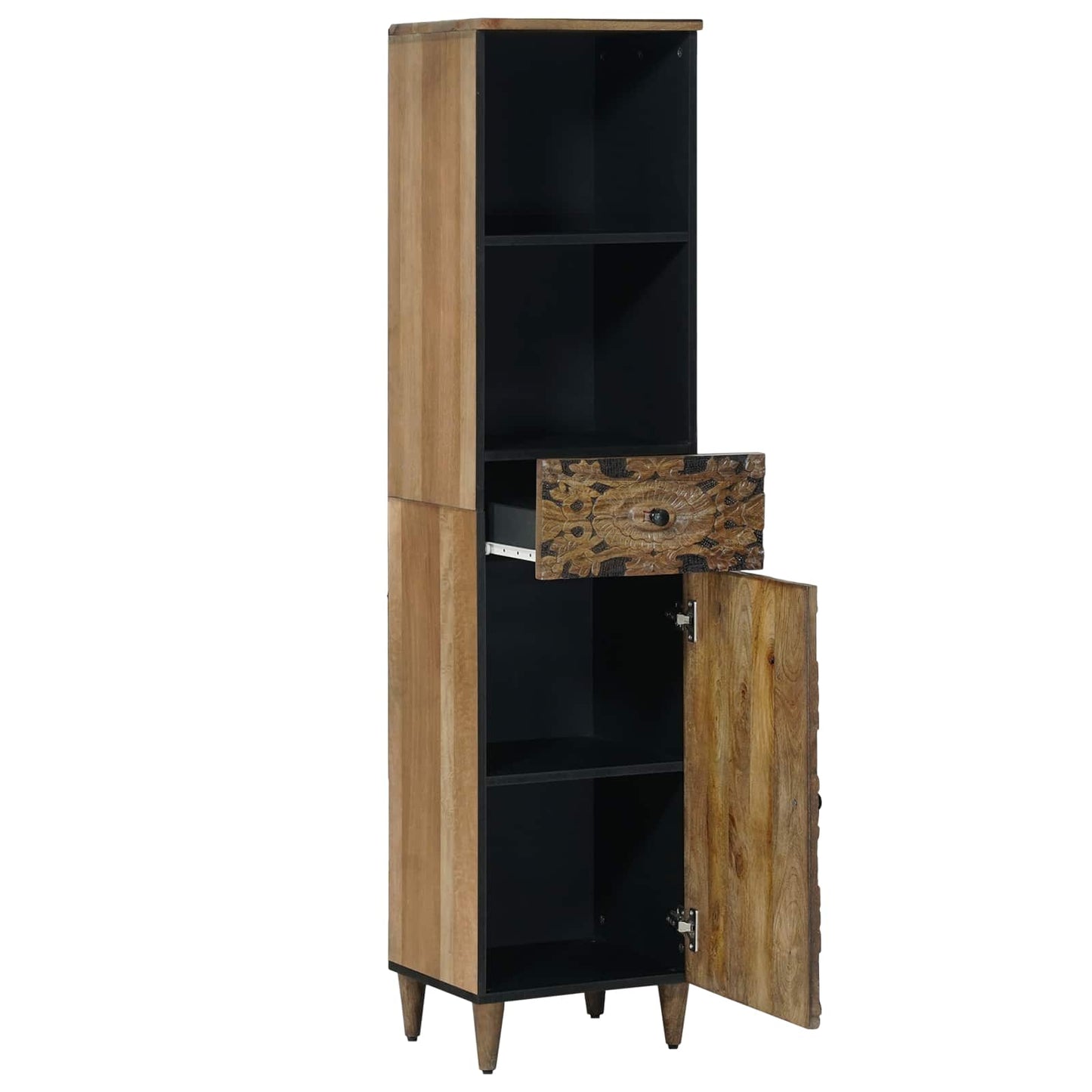 Bathroom Cabinet Brown 38 x 33.5 x 160 cm Solid Mango Wood