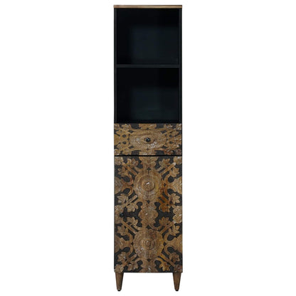 Bathroom Cabinet Brown 38 x 33.5 x 160 cm Solid Mango Wood