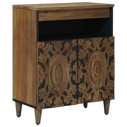 Sideboard with Storage Brown 60 x 33.5 x 75 cm Solid Mango Wood