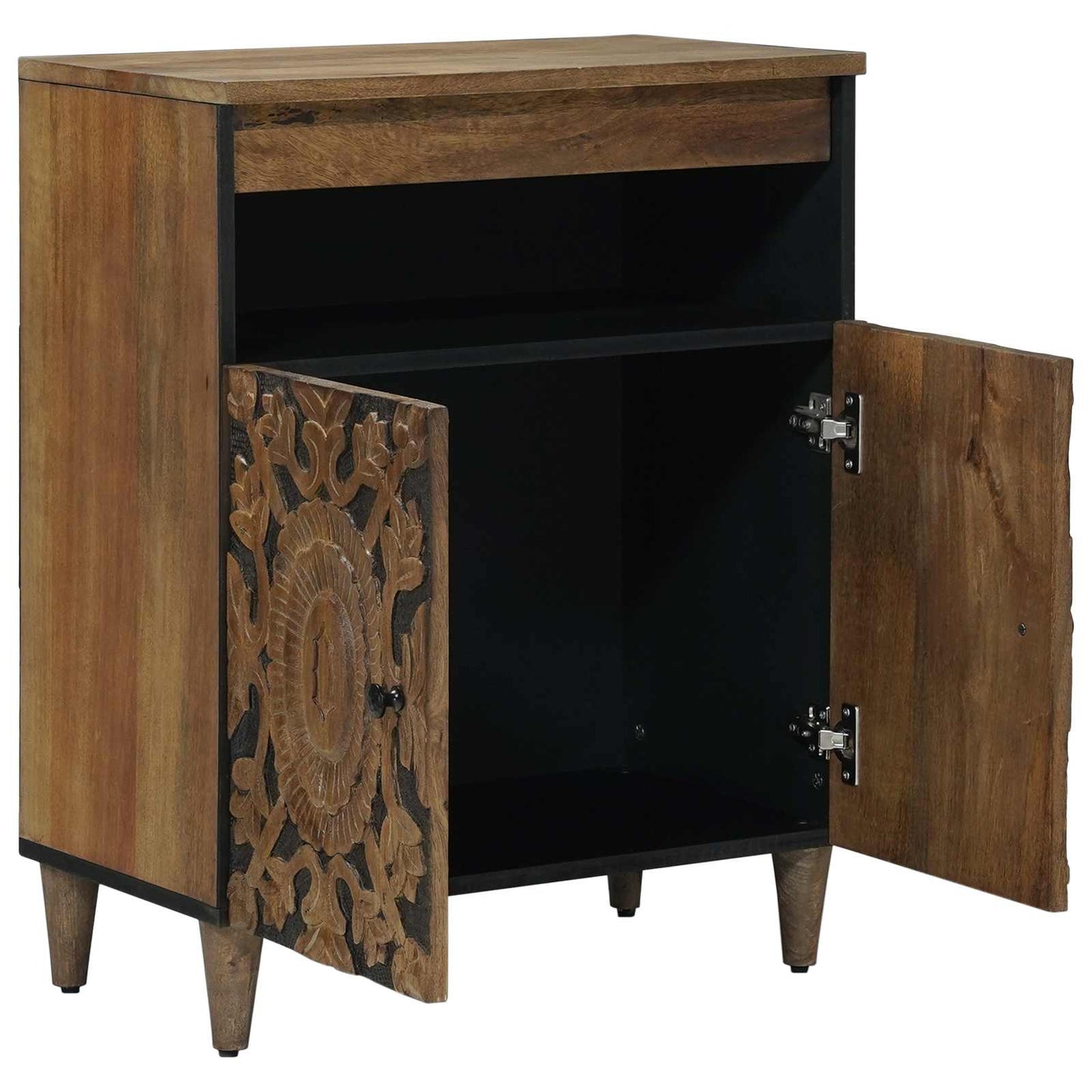 Sideboard with Storage Brown 60 x 33.5 x 75 cm Solid Mango Wood