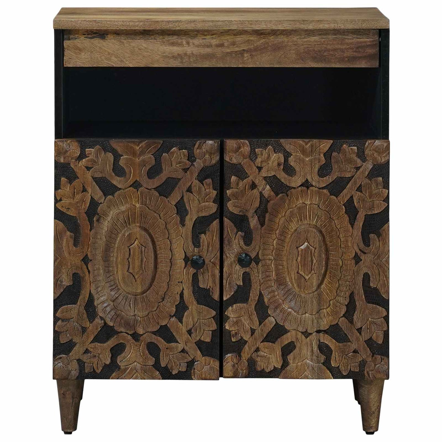 Sideboard with Storage Brown 60 x 33.5 x 75 cm Solid Mango Wood