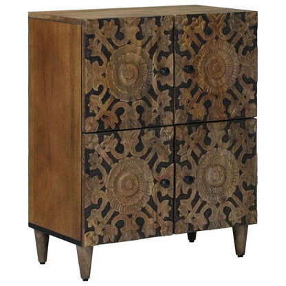 Sideboard with Storage Brown 60 x 33.5 x 75 cm Solid Mango Wood