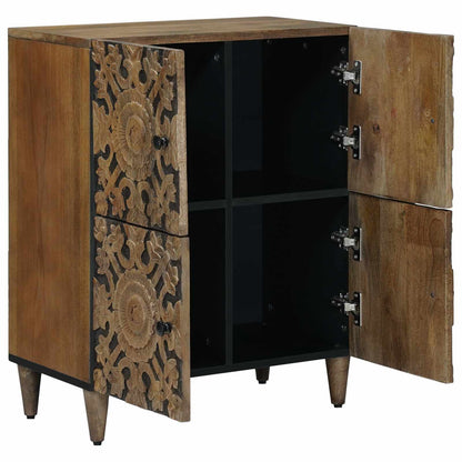 Sideboard with Storage Brown 60 x 33.5 x 75 cm Solid Mango Wood
