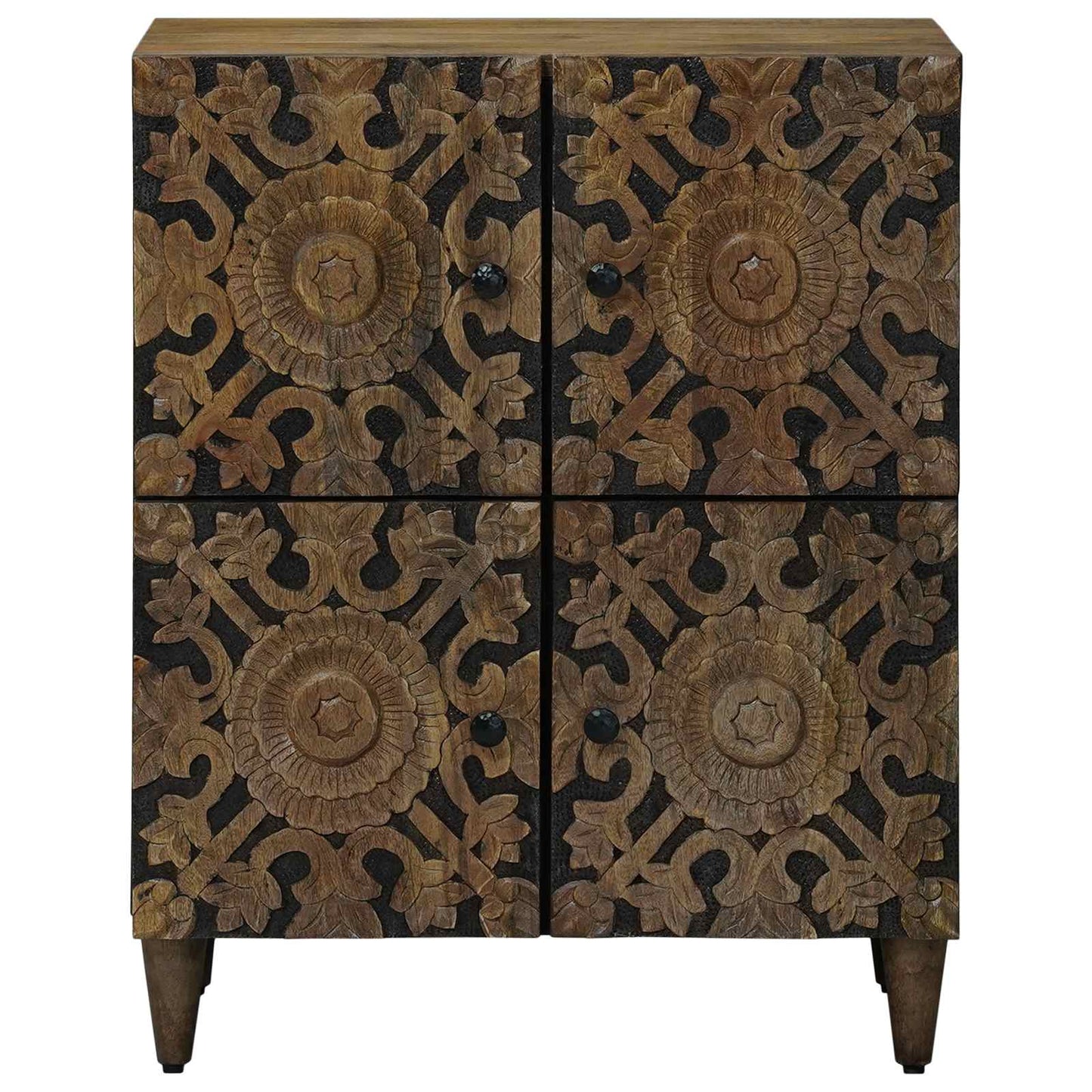 Sideboard with Storage Brown 60 x 33.5 x 75 cm Solid Mango Wood