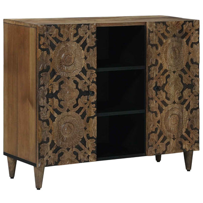 Sideboard with Shelf Brown 90 x 33.5 x 75 cm Solid Mango Wood