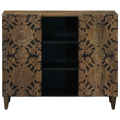 Sideboard with Shelf Brown 90 x 33.5 x 75 cm Solid Mango Wood