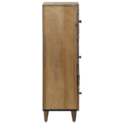 High Board with Shelf Brown 40 x 33.5 x 110 cm Solid Mango Wood