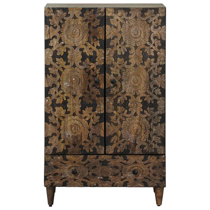 High Board with Shelf Brown 60 x 33.5 x 100 cm Solid Mango Wood