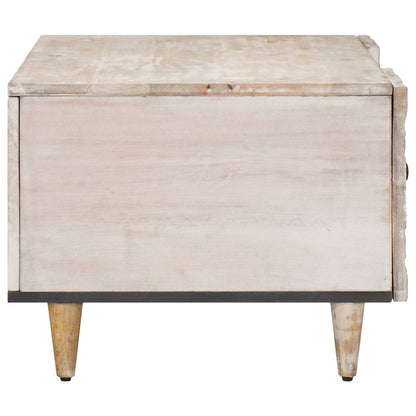 Coffee Table White 100 x 54 x 40 cm Solid Mango Wood