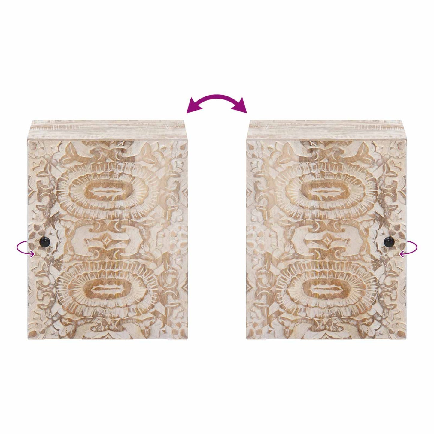 Bathroom Hanging Cabinet with Storage White 38 x 33.5 x 48 cm