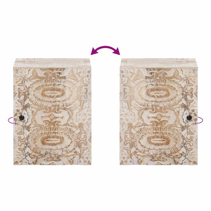 Bathroom Hanging Cabinet with Storage White 38 x 33.5 x 48 cm