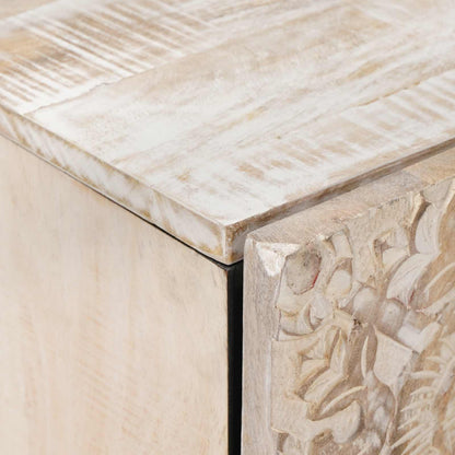 Bathroom Cabinet White 38 x 33.5 x 58 cm Solid Mango Wood