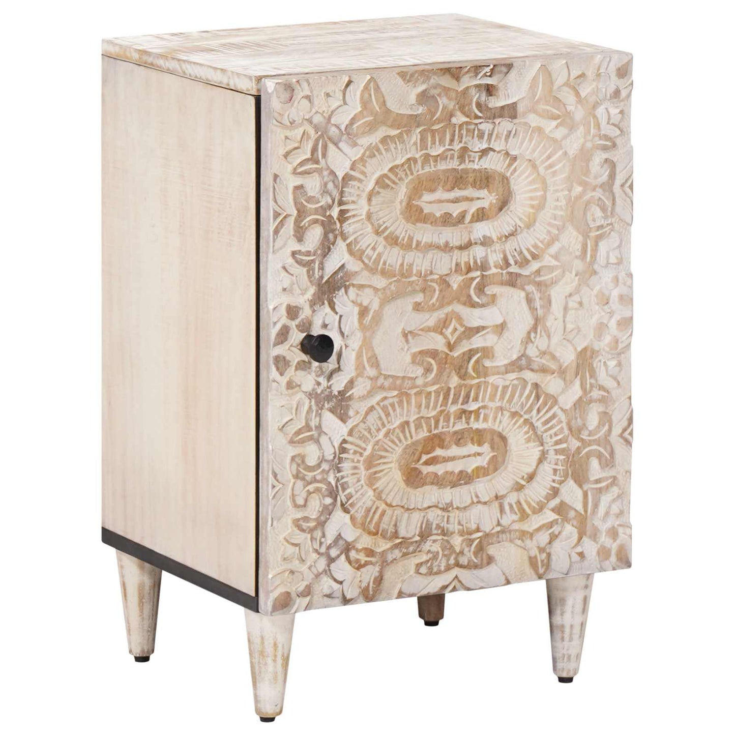 Bathroom Cabinet White 38 x 33.5 x 58 cm Solid Mango Wood